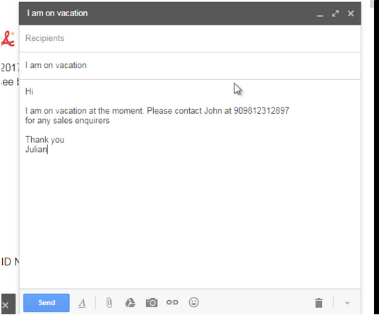 gmail compose auto-reply